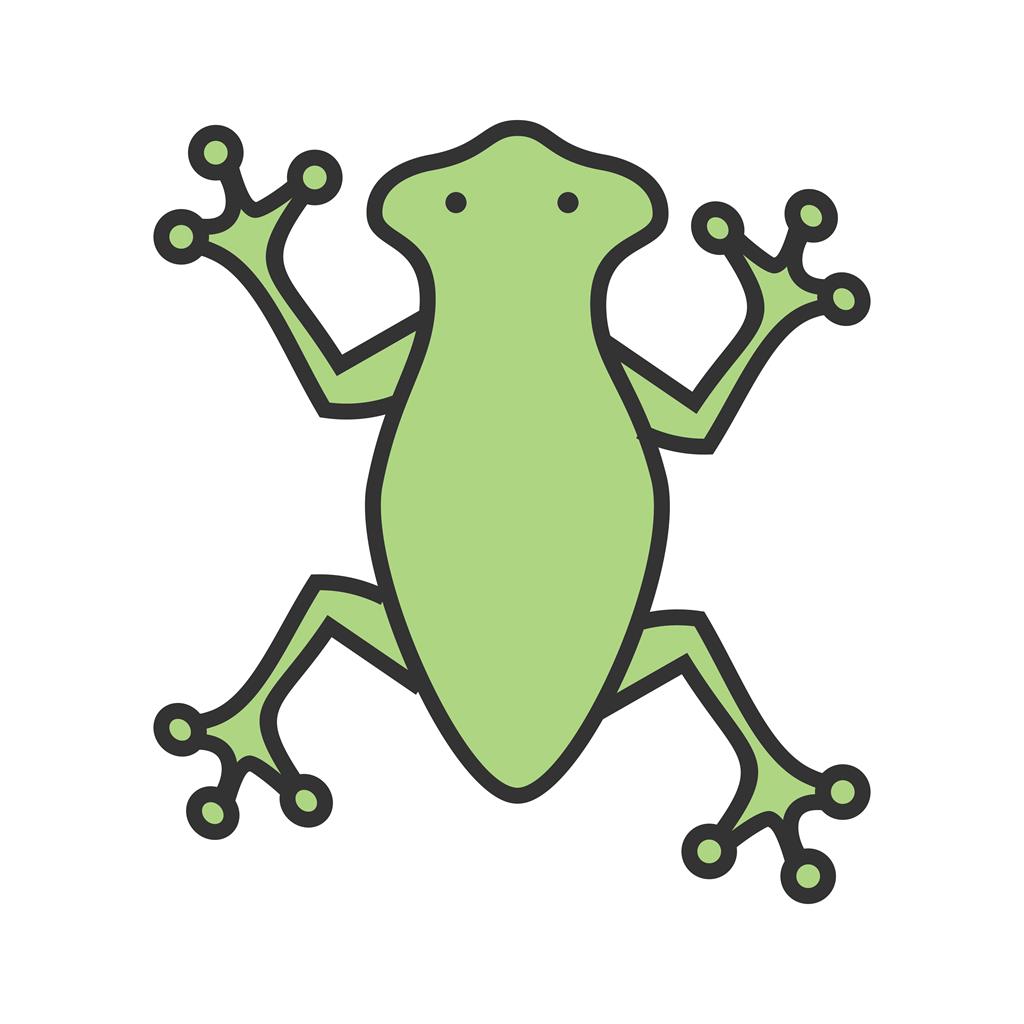 Frog Line Filled Icon - IconBunny