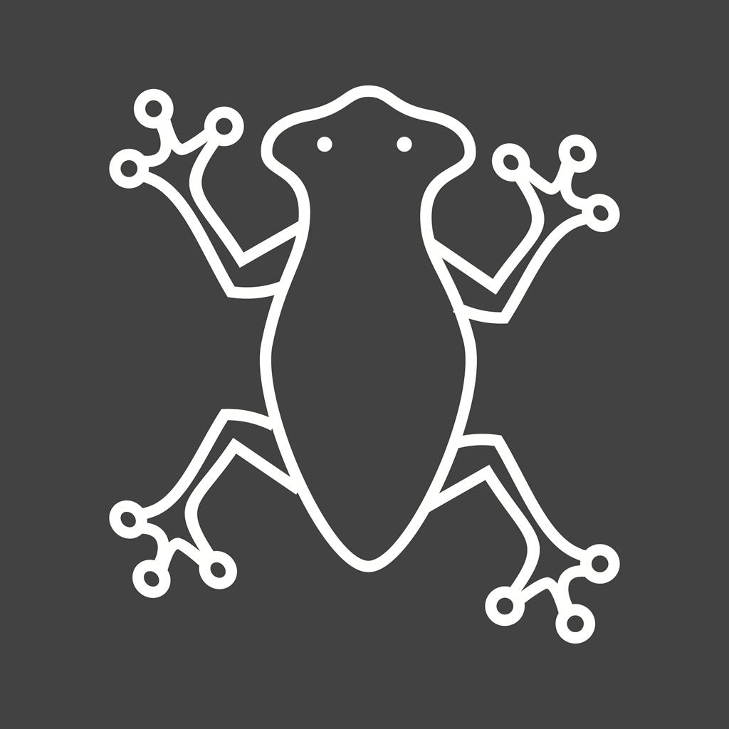 Frog Line Inverted Icon - IconBunny