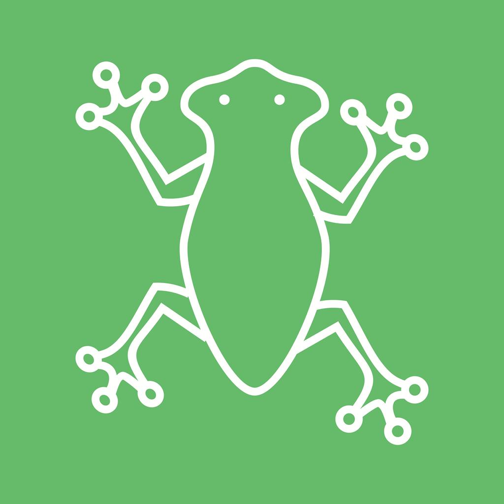 Frog Line Multicolor B/G Icon - IconBunny