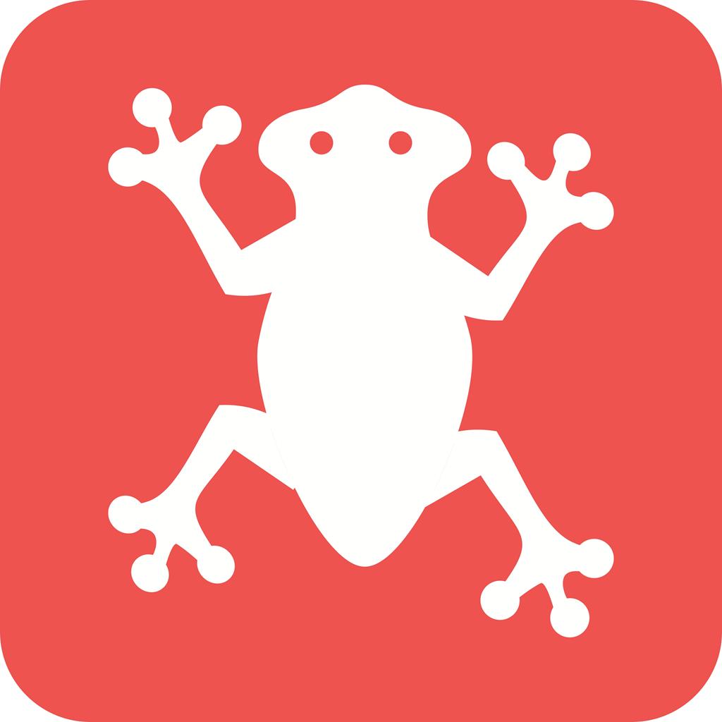 Frog Flat Round Corner Icon - IconBunny