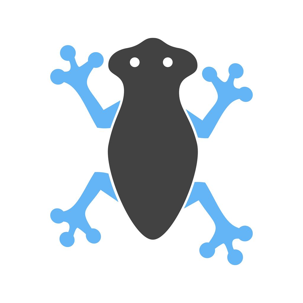 Frog Blue Black Icon - IconBunny
