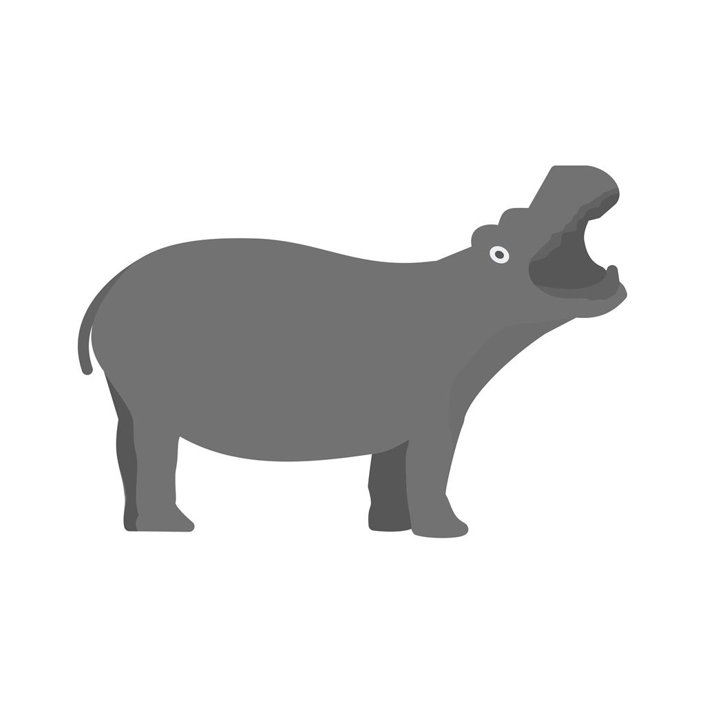 Hippo Flat Multicolor Icon - IconBunny