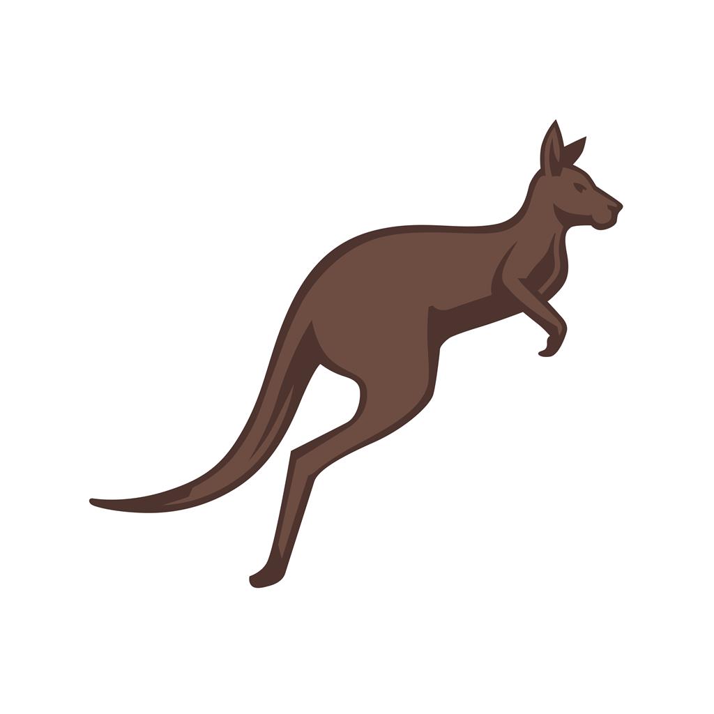 Kangaroo Flat Multicolor Icon - IconBunny
