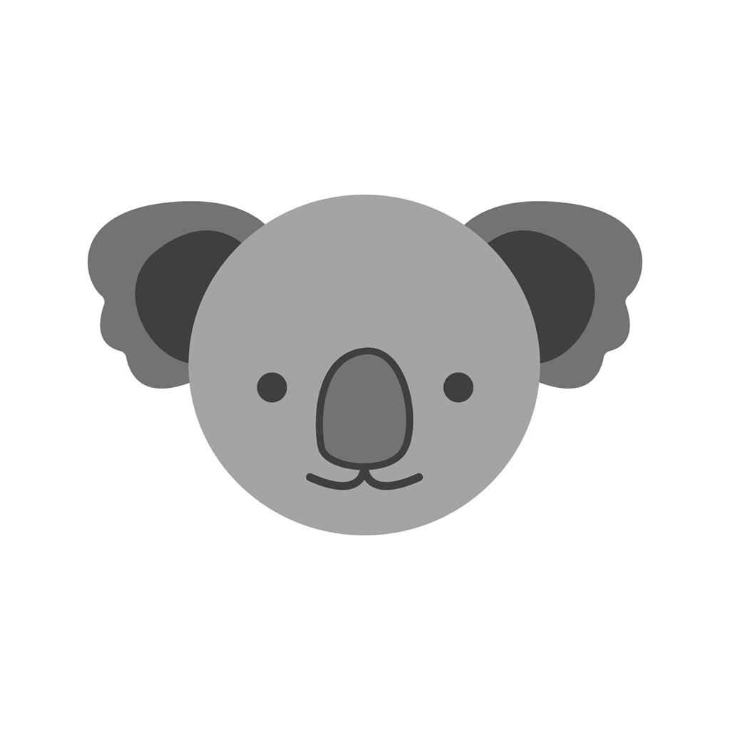 Koala Greyscale Icon - IconBunny