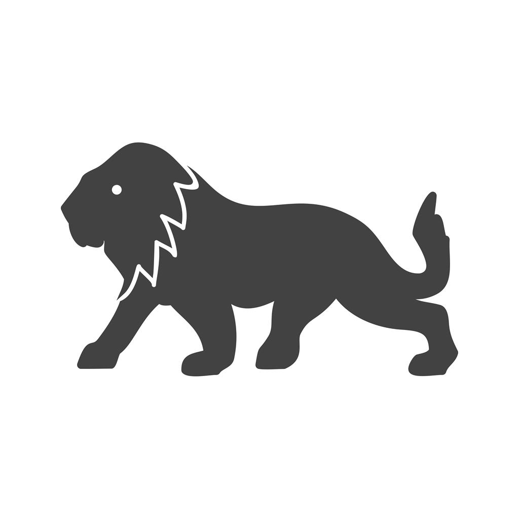 Lion Glyph Icon - IconBunny