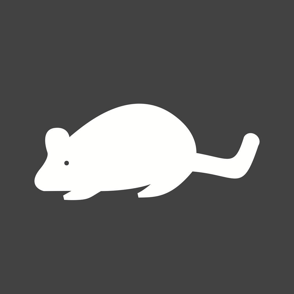 Mouse Glyph Inverted Icon - IconBunny