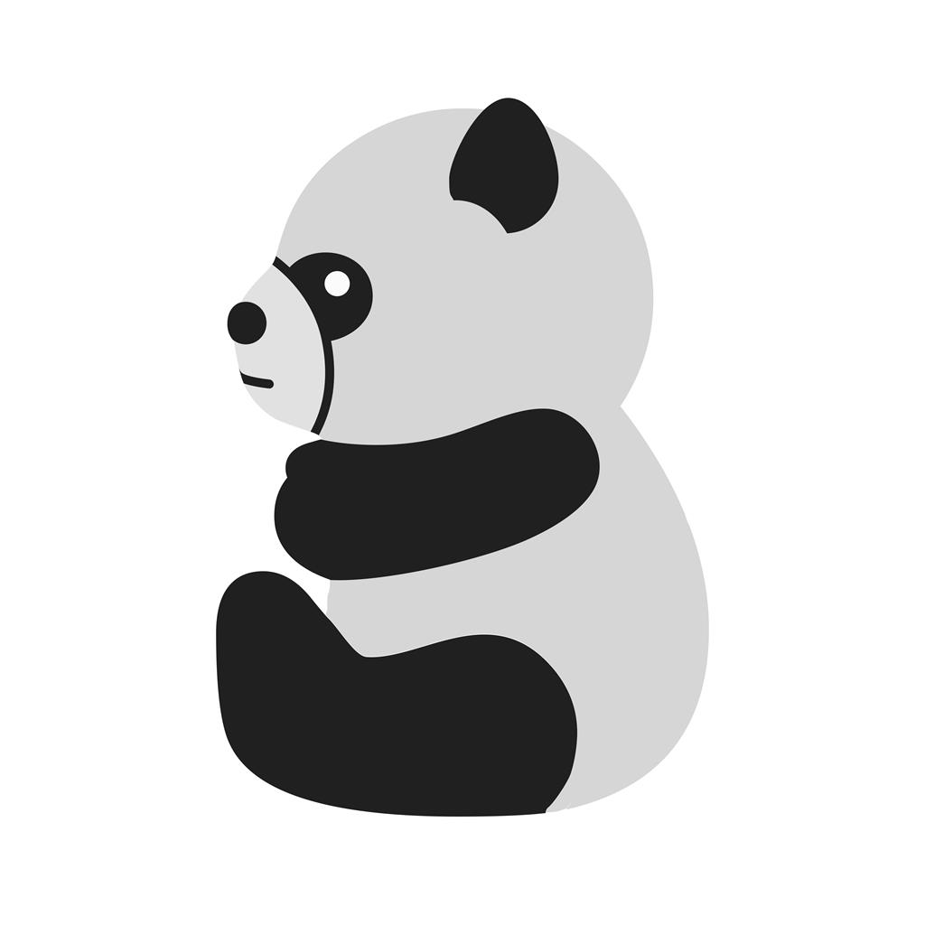 Panda Flat Multicolor Icon - IconBunny