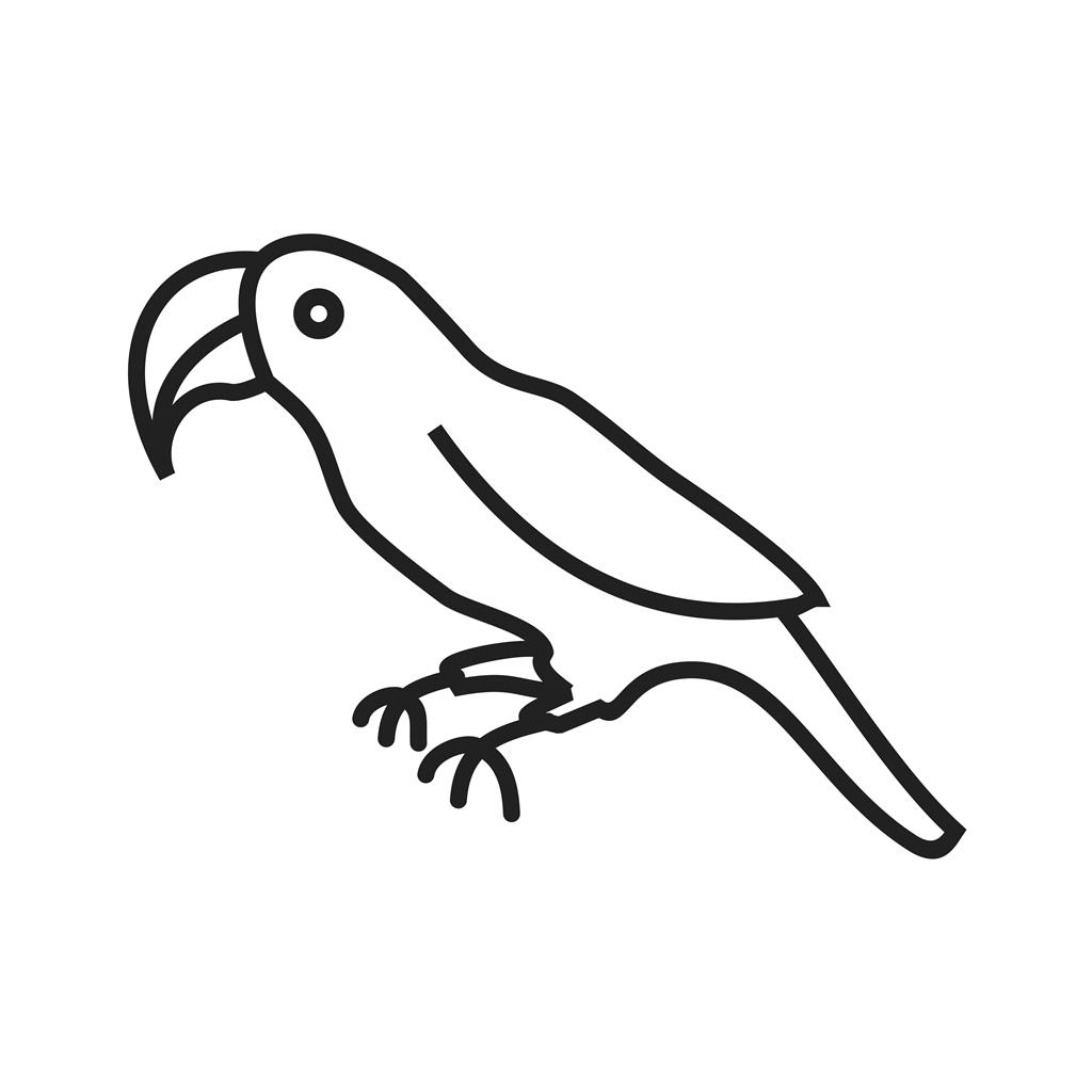 Parrot Line Icon - IconBunny