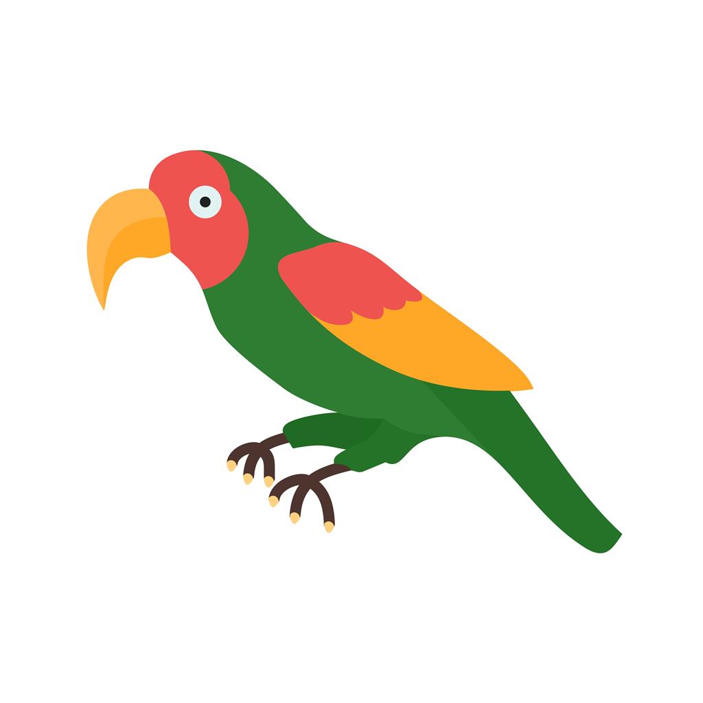 Parrot Flat Multicolor Icon - IconBunny