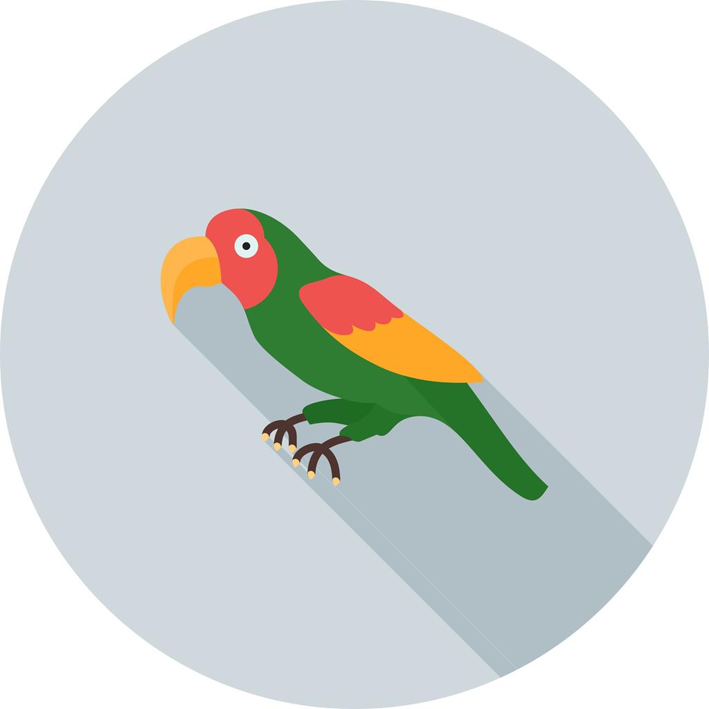 Parrot Flat Shadowed Icon - IconBunny