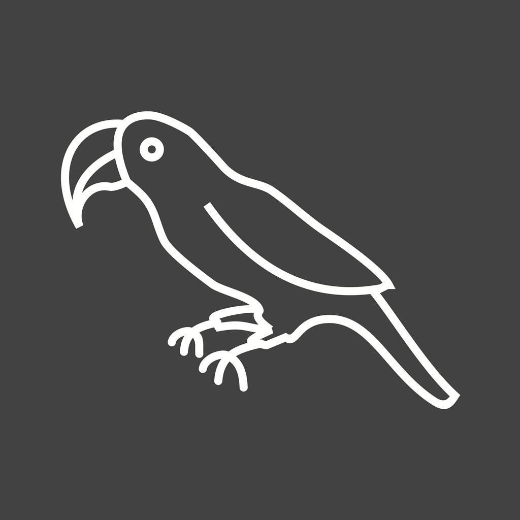 Parrot Line Inverted Icon - IconBunny
