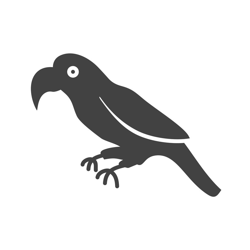 Parrot Glyph Icon - IconBunny