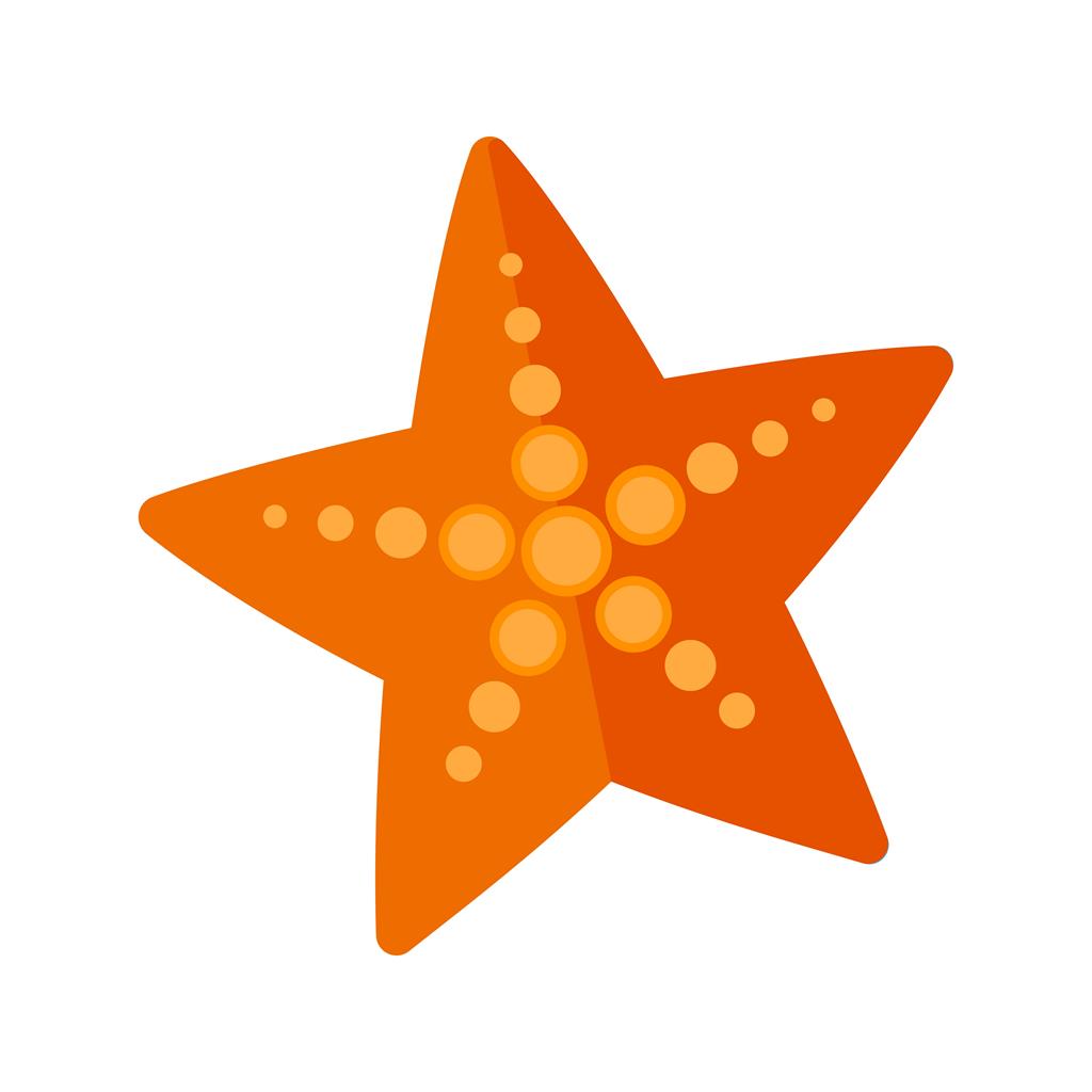 Starfish Flat Multicolor Icon - IconBunny