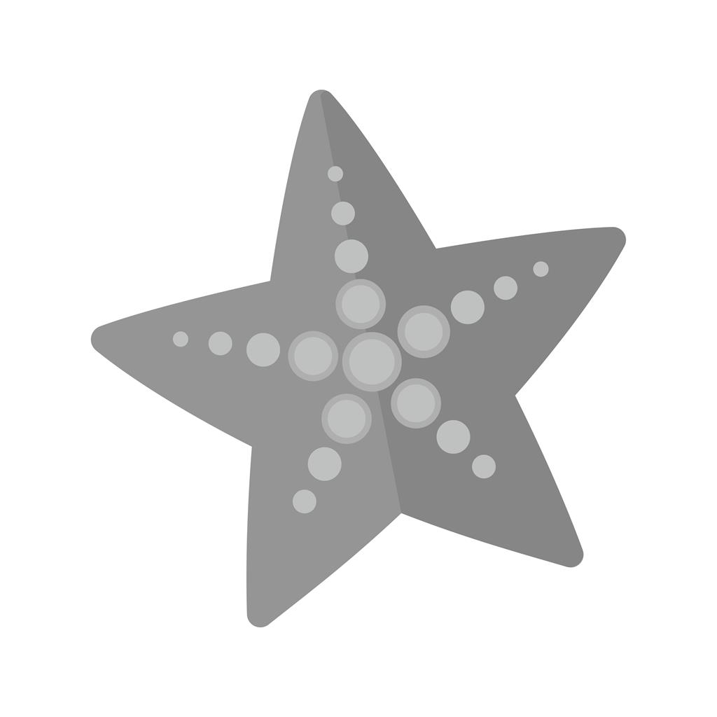 Starfish Greyscale Icon - IconBunny