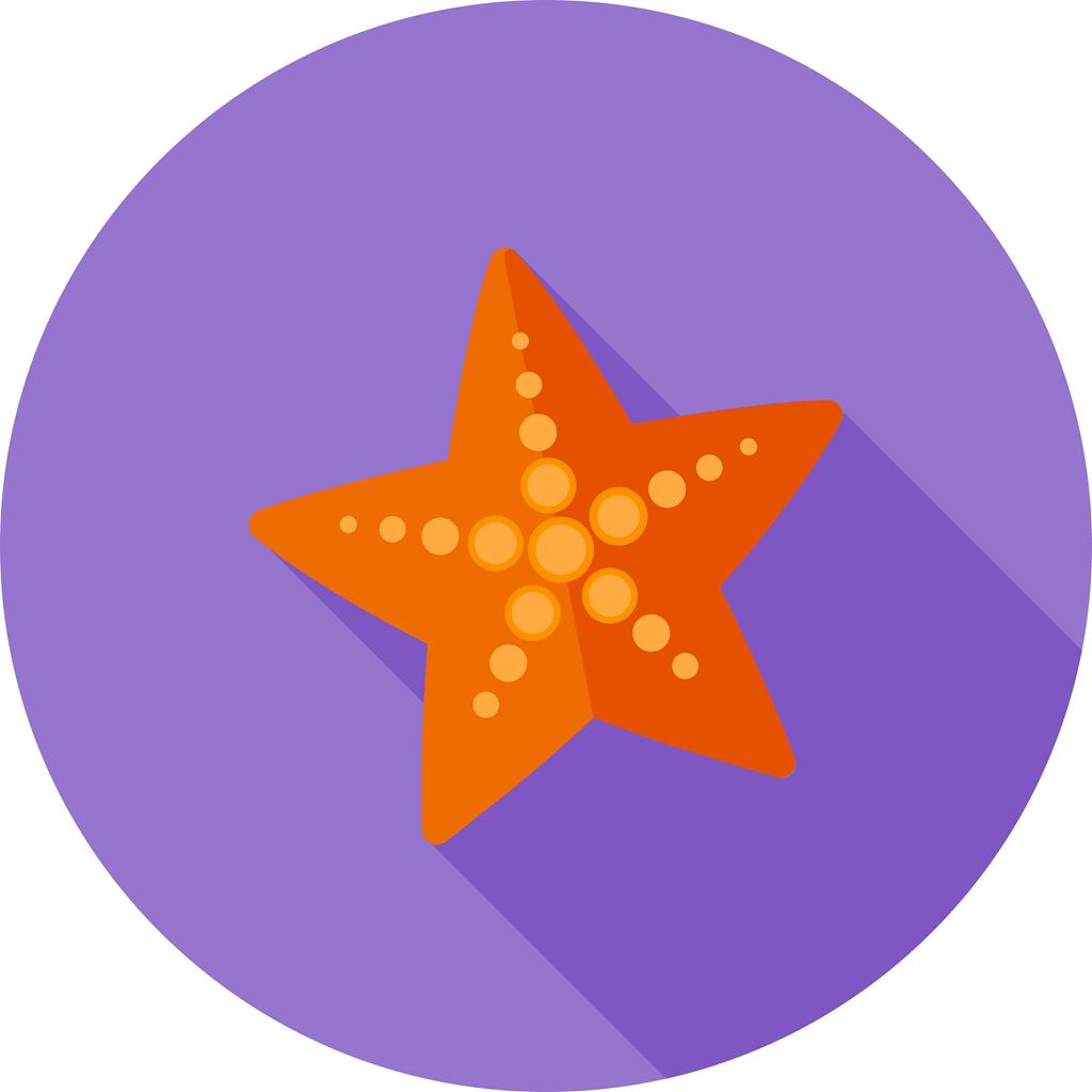 Starfish Flat Shadowed Icon - IconBunny