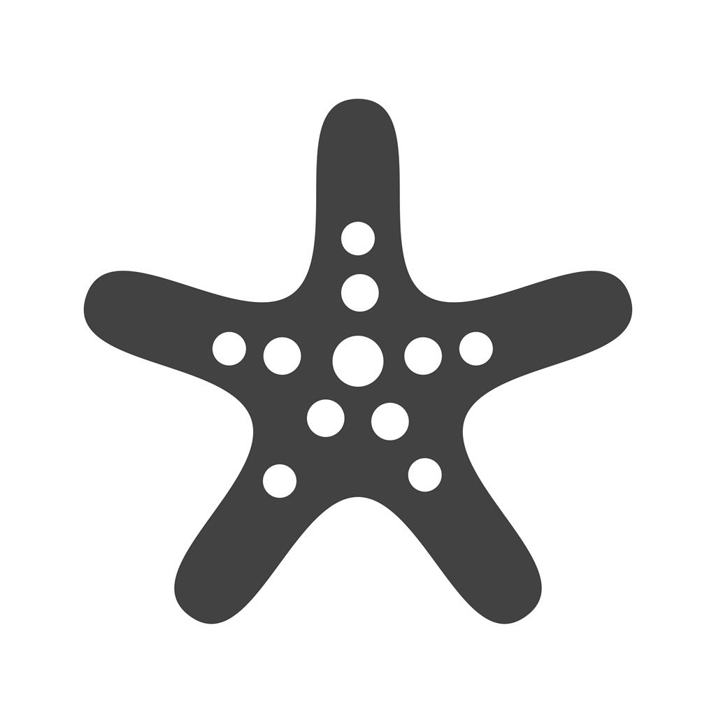 Starfish Glyph Icon - IconBunny