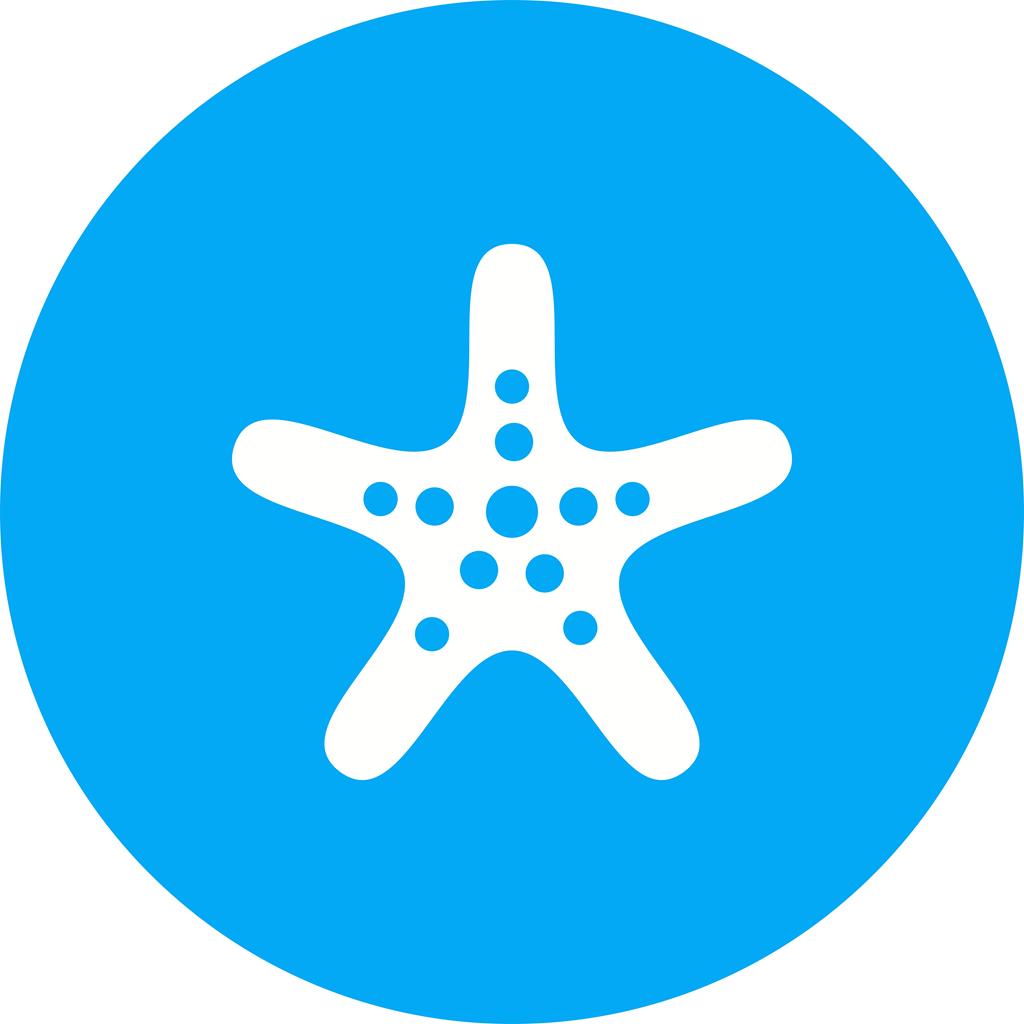 Starfish Flat Round Icon - IconBunny
