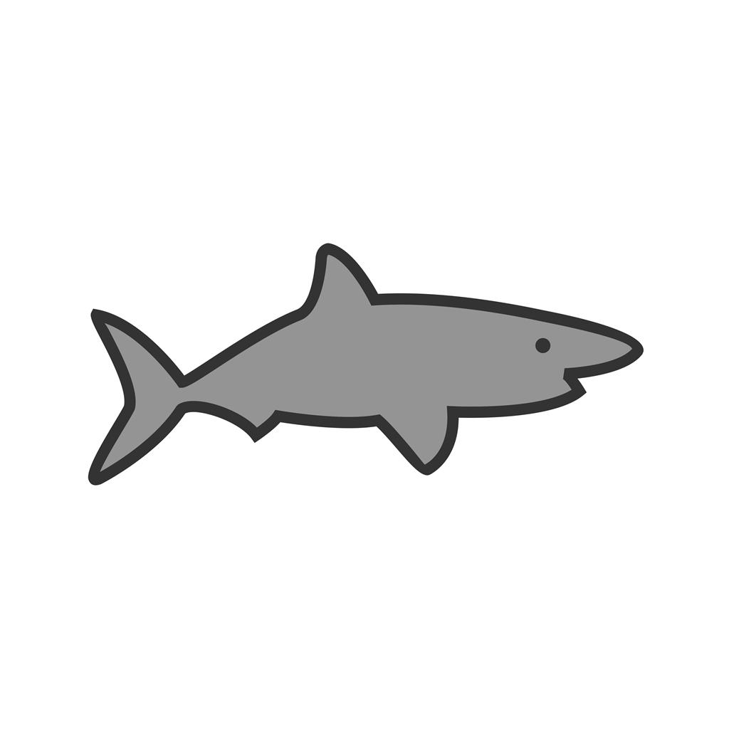 Shark Line Filled Icon - IconBunny