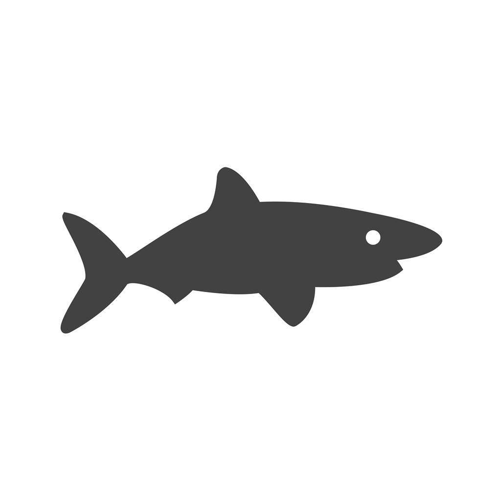 Shark Glyph Icon - IconBunny