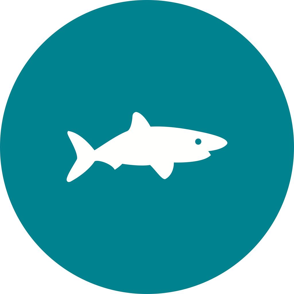 Shark Flat Round Icon - IconBunny