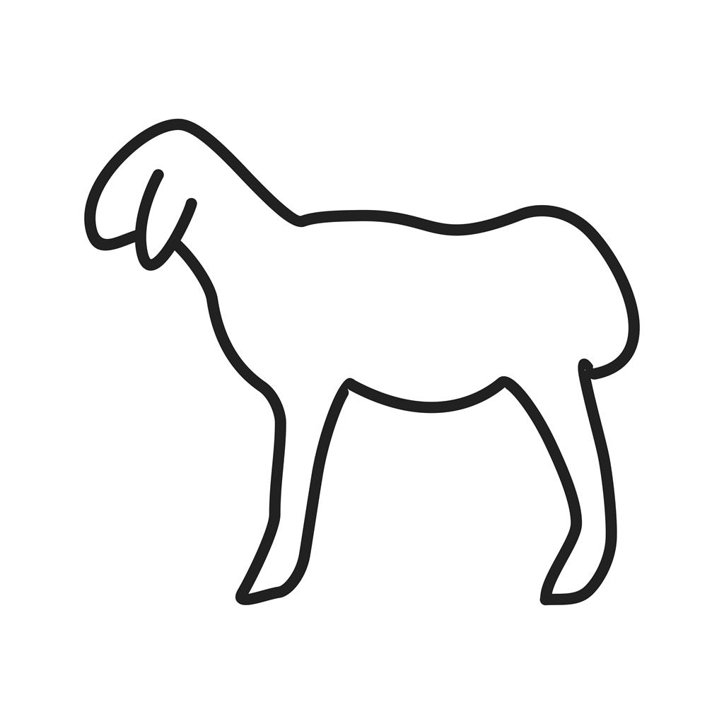 Sheep Line Icon - IconBunny