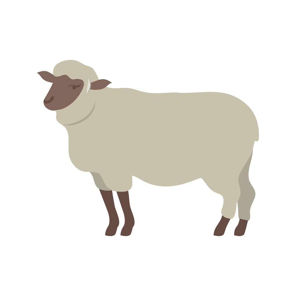Sheep Flat Multicolor Icon - IconBunny