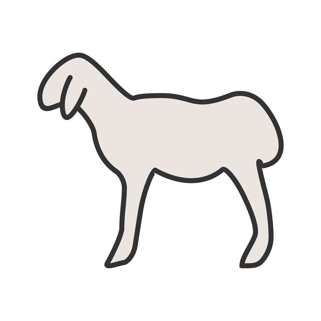 Sheep Line Filled Icon - IconBunny