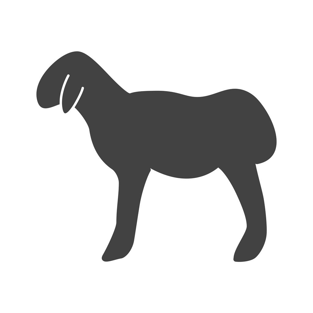 Sheep Glyph Icon - IconBunny