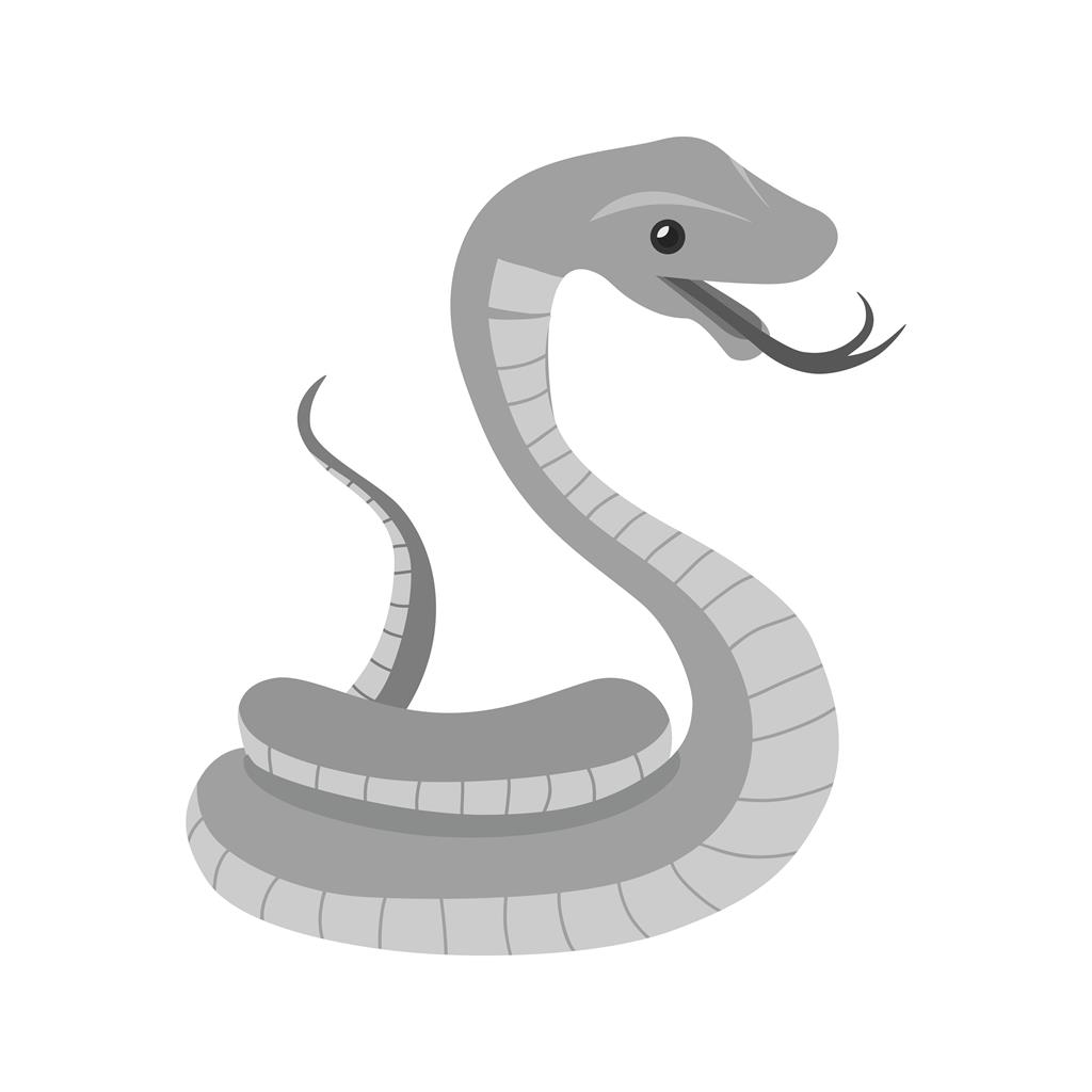 Snake Greyscale Icon - IconBunny