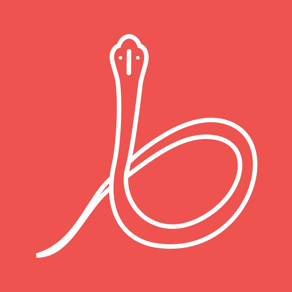 Snake Line Multicolor B/G Icon - IconBunny