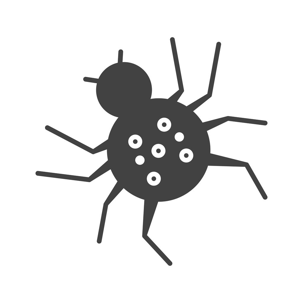 Spider Glyph Icon - IconBunny
