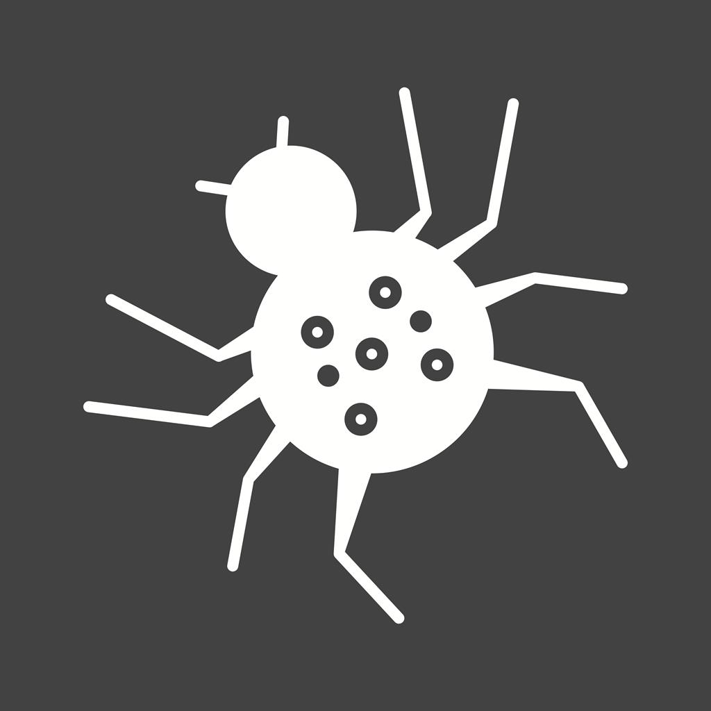 Spider Glyph Inverted Icon - IconBunny