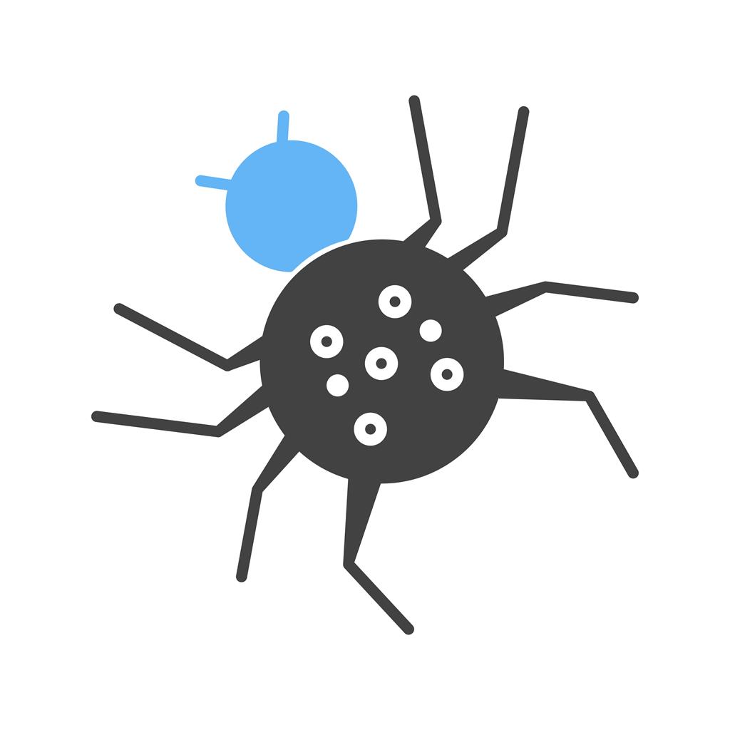 Spider Blue Black Icon - IconBunny