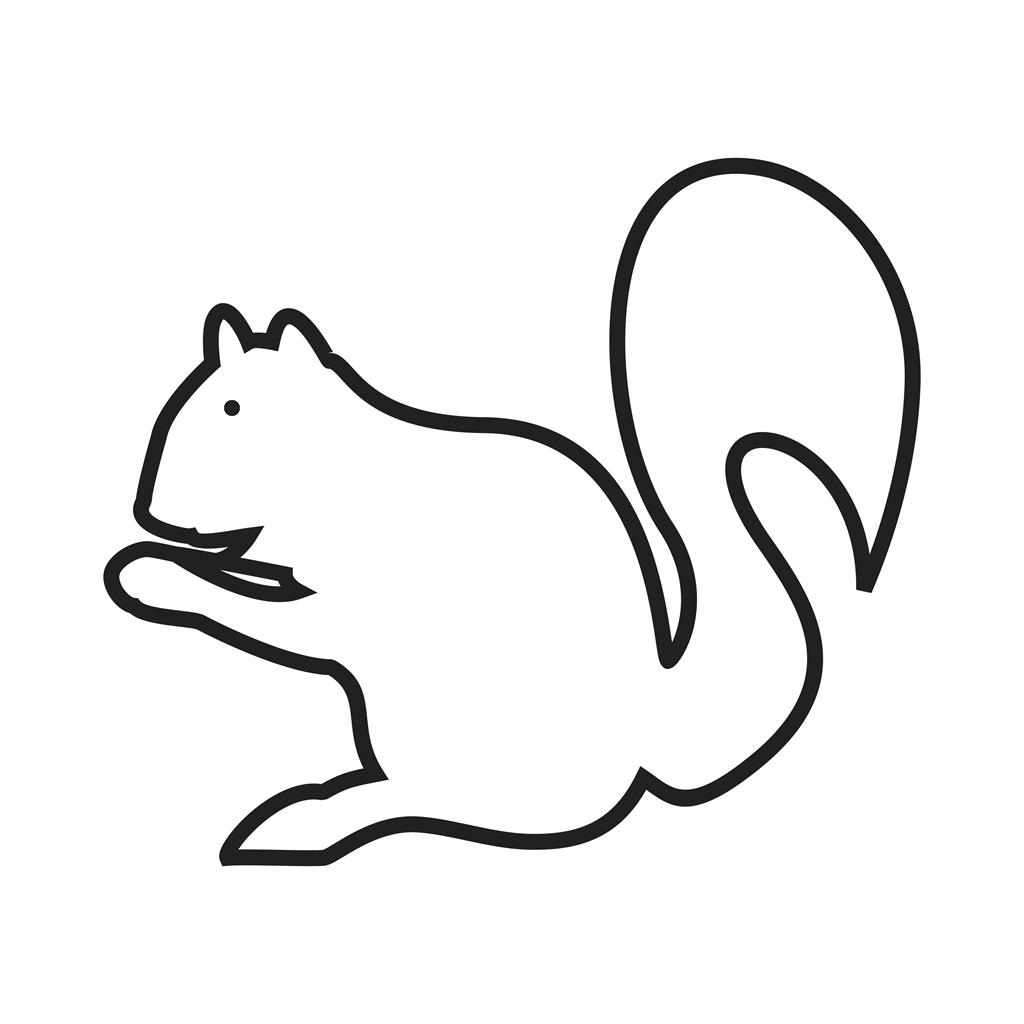 Squirrel Line Icon - IconBunny
