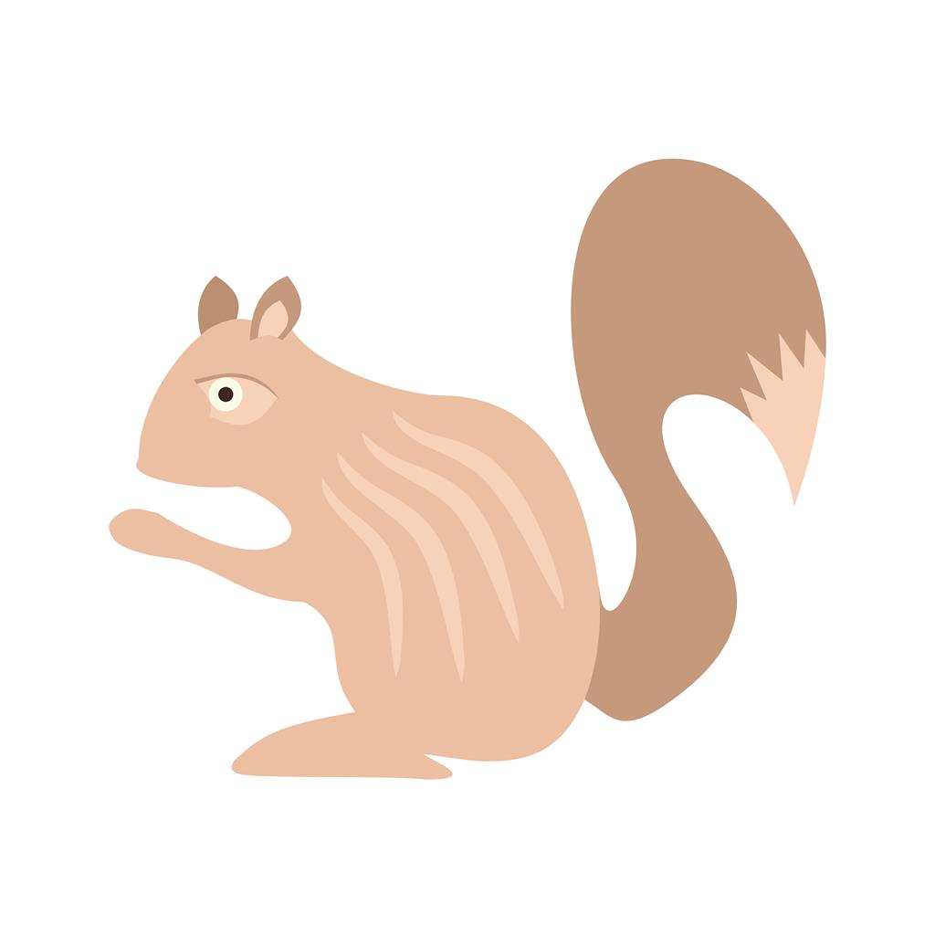 Squirrel Flat Multicolor Icon - IconBunny