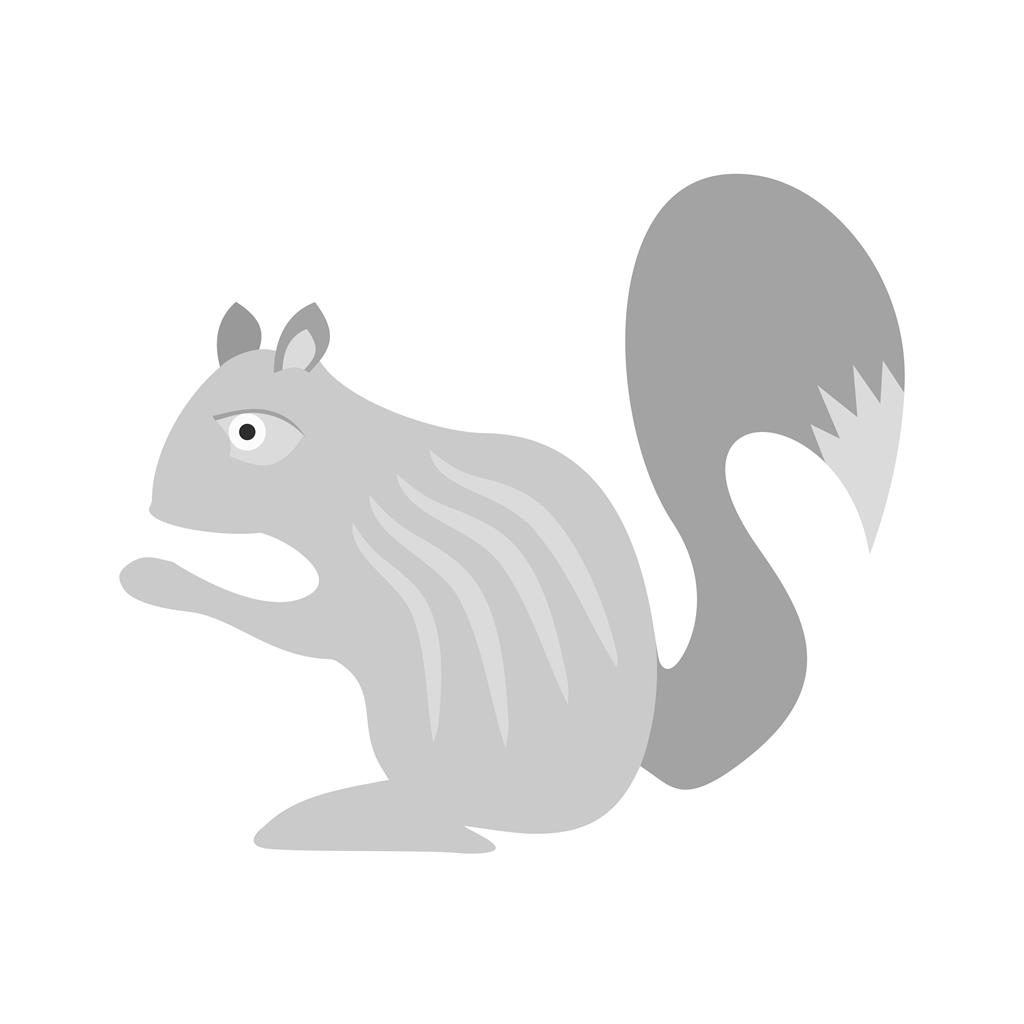 Squirrel Greyscale Icon - IconBunny