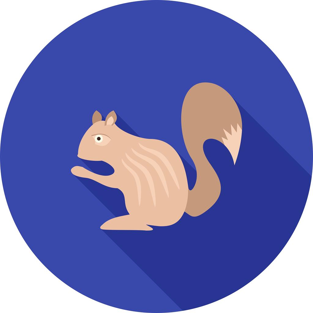 Squirrel Flat Shadowed Icon - IconBunny