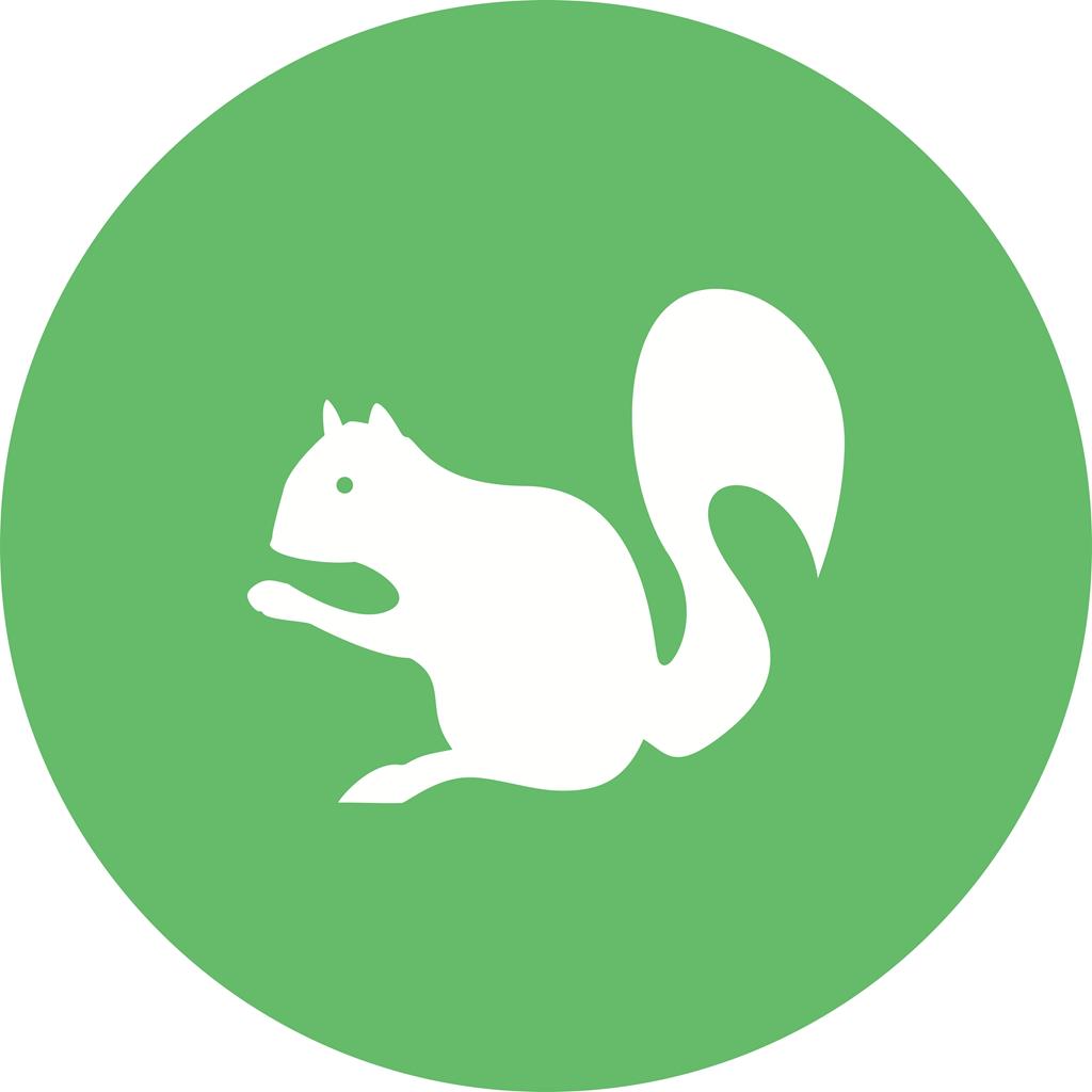 Squirrel Flat Round Icon - IconBunny