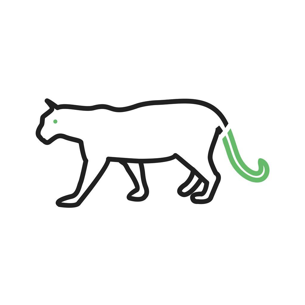 Tiger Line Green Black Icon - IconBunny