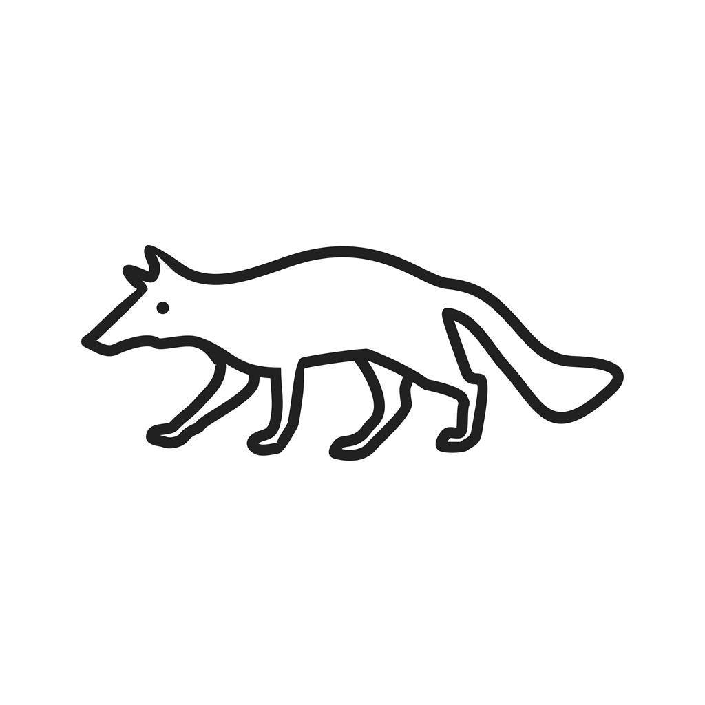 Wolf Line Icon - IconBunny