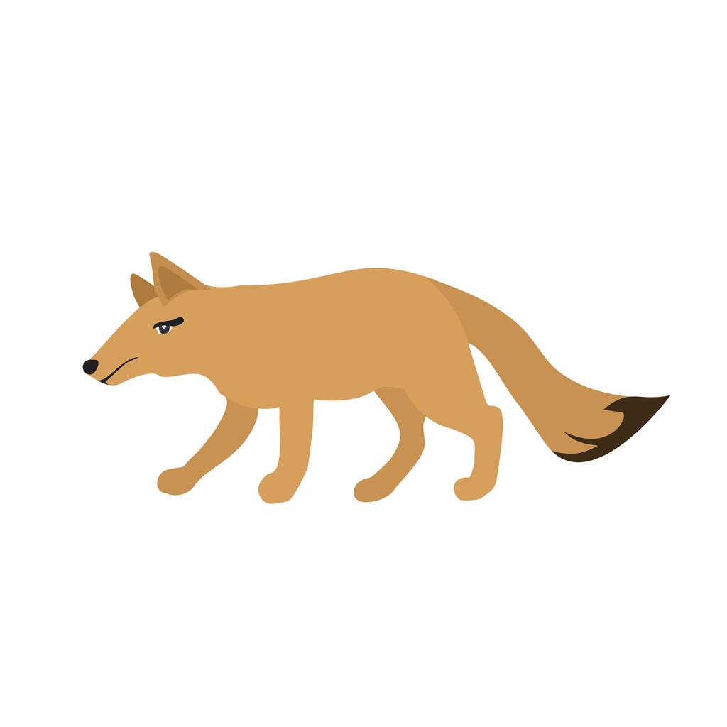 Wolf Flat Multicolor Icon - IconBunny