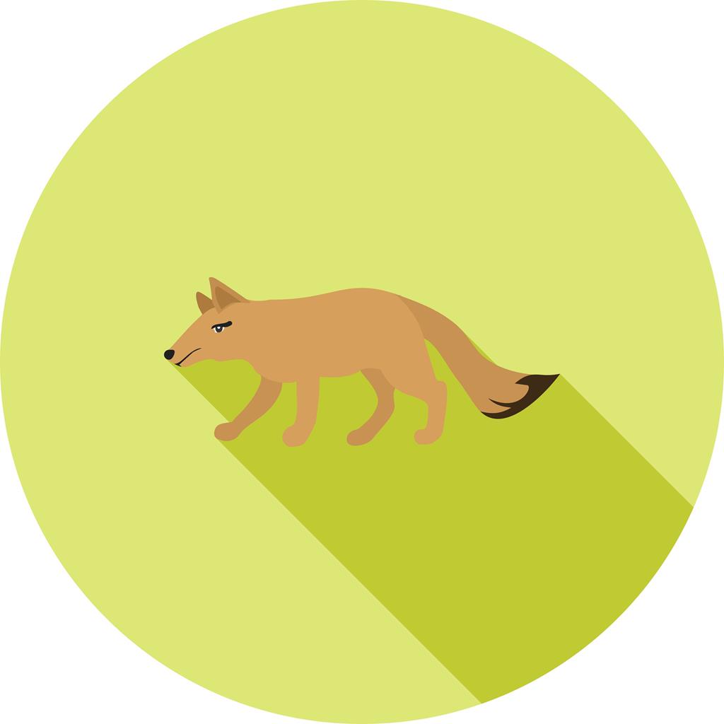 Wolf Flat Shadowed Icon - IconBunny