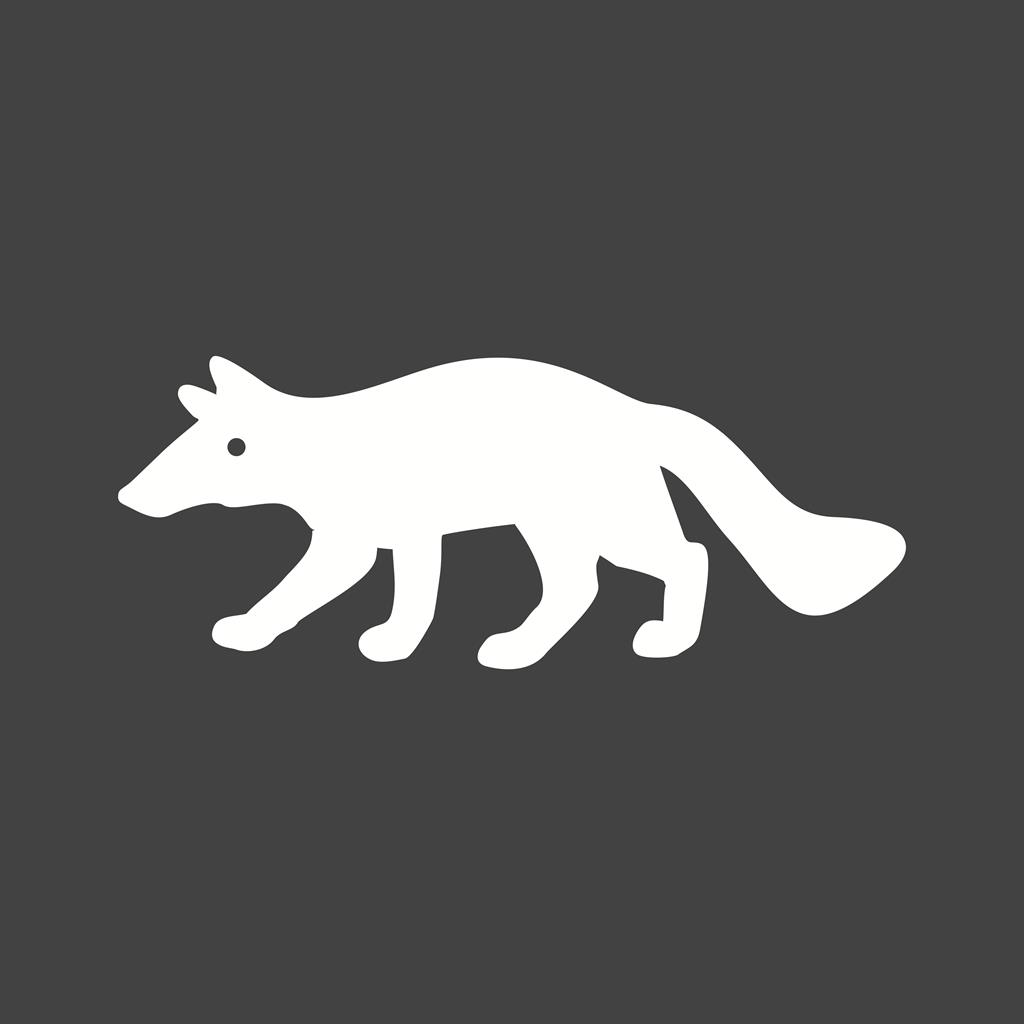 Wolf Glyph Inverted Icon - IconBunny