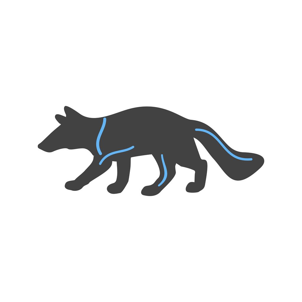Wolf Blue Black Icon - IconBunny