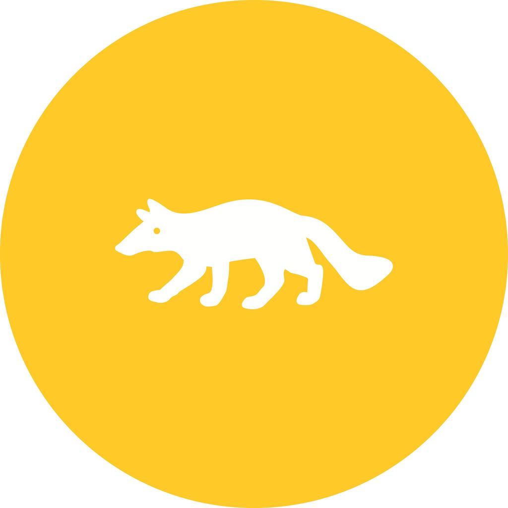 Wolf Flat Round Icon - IconBunny