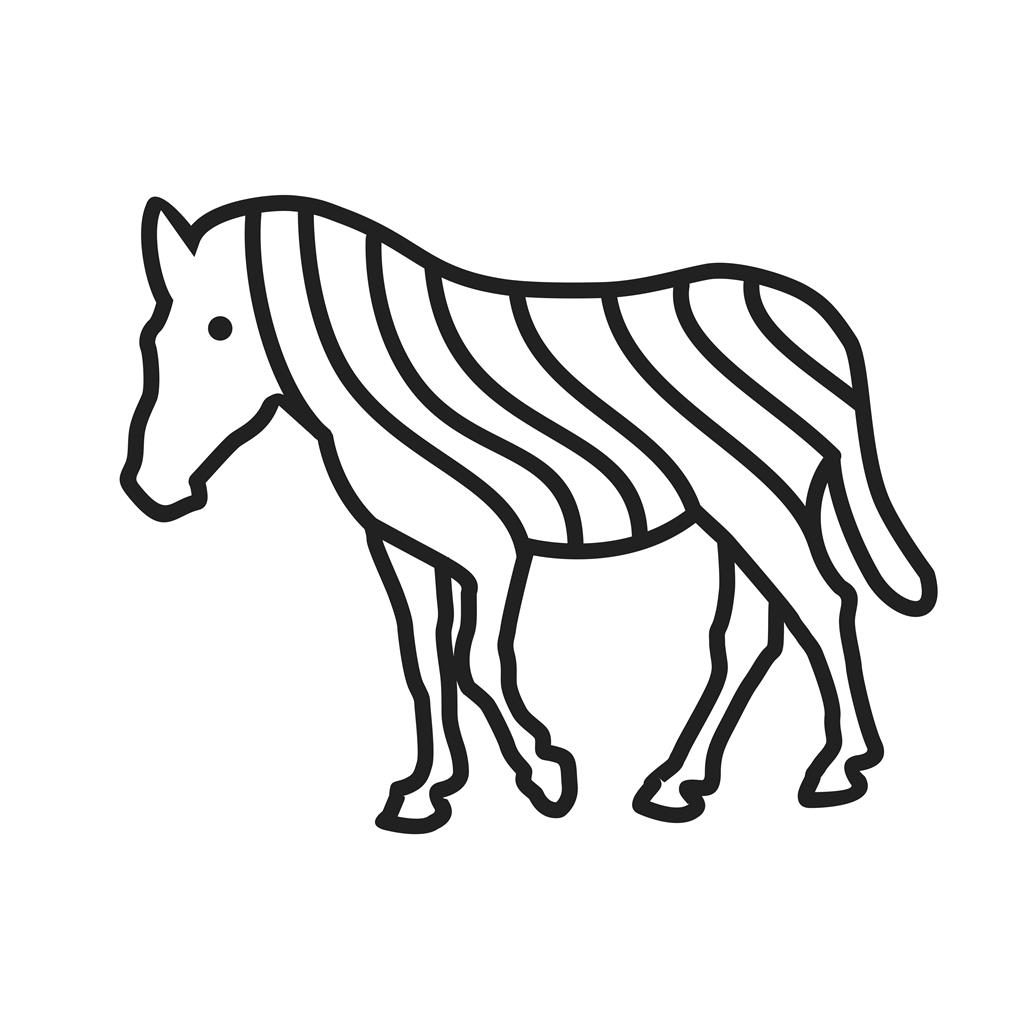 Zebra Line Icon - IconBunny
