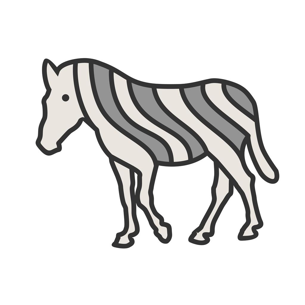 Zebra Line Filled Icon - IconBunny
