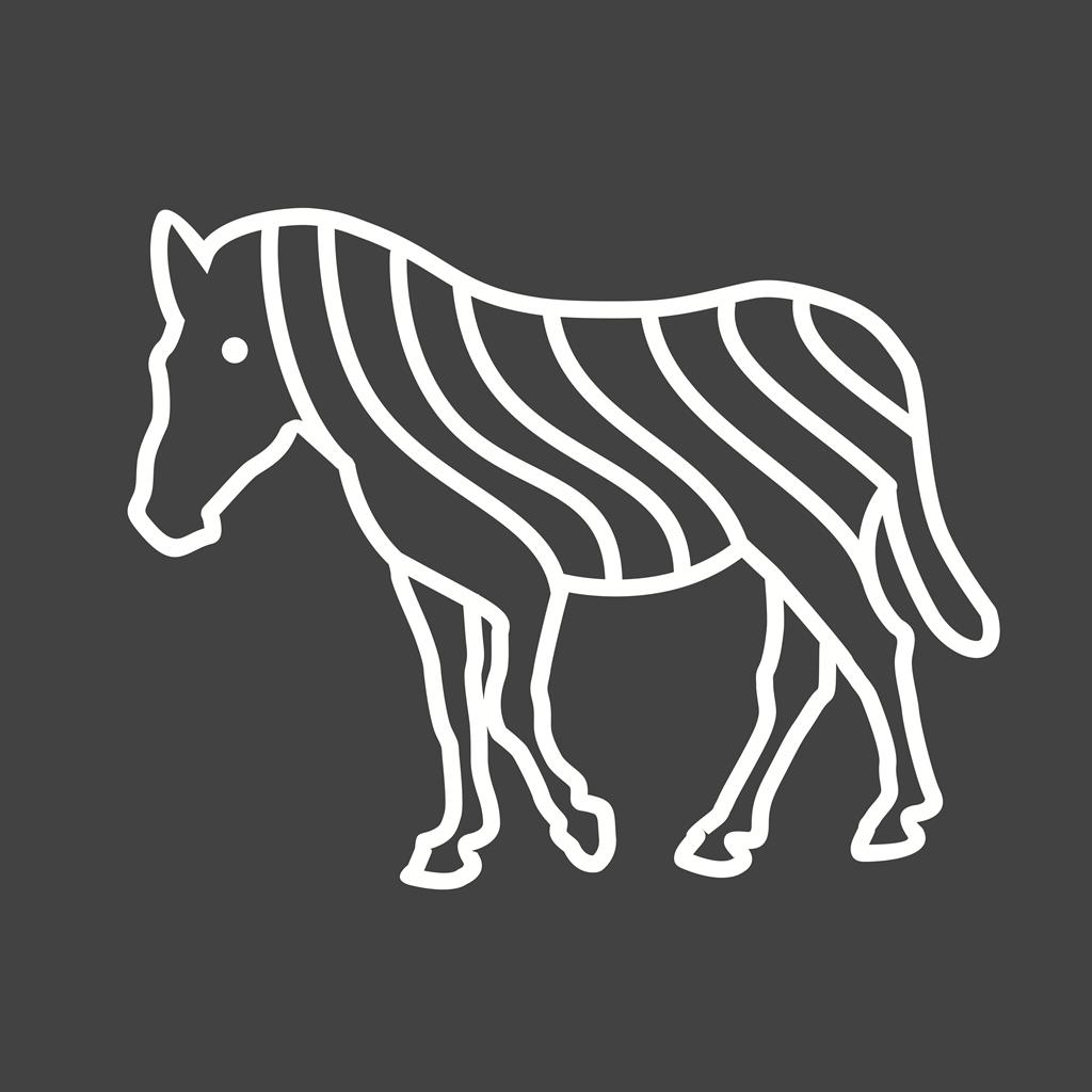 Zebra Line Inverted Icon - IconBunny