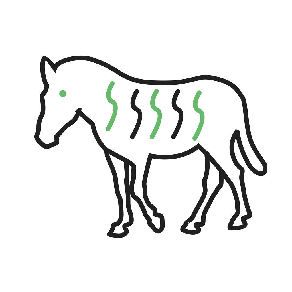 Zebra Line Green Black Icon - IconBunny