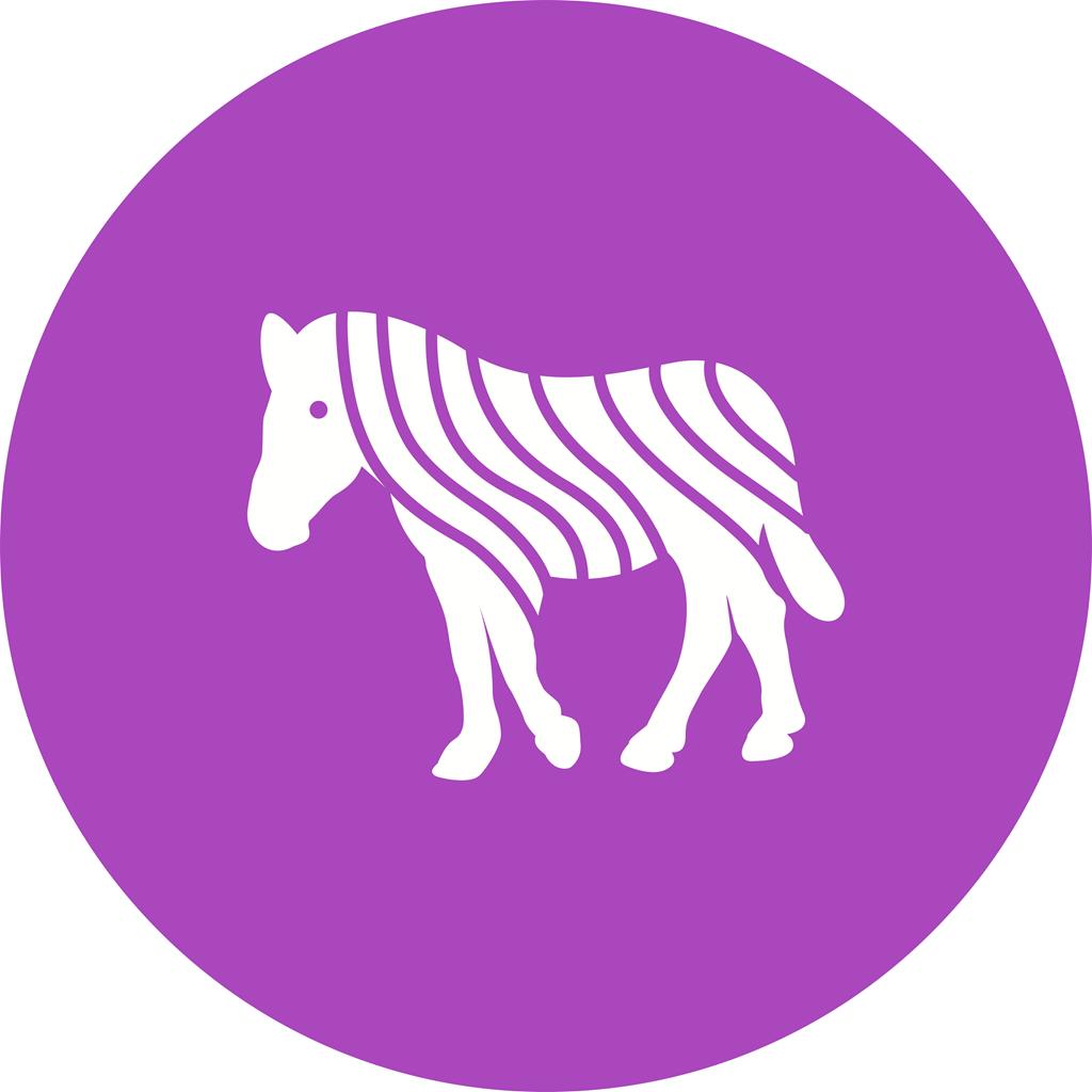 Zebra Flat Round Icon - IconBunny